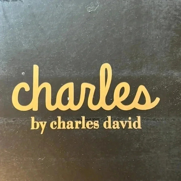 Charles Reveal Black Lizard Embossed Sandals Size 7.5 New with Tags - Picture 9 of 14